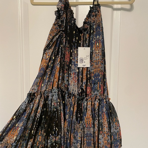 Chiffon Abstract Print Mini Dress - Picture 5 of 6